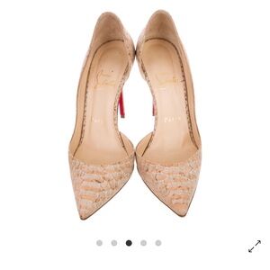 Christian Louboutin Nude Snakeskin Heels